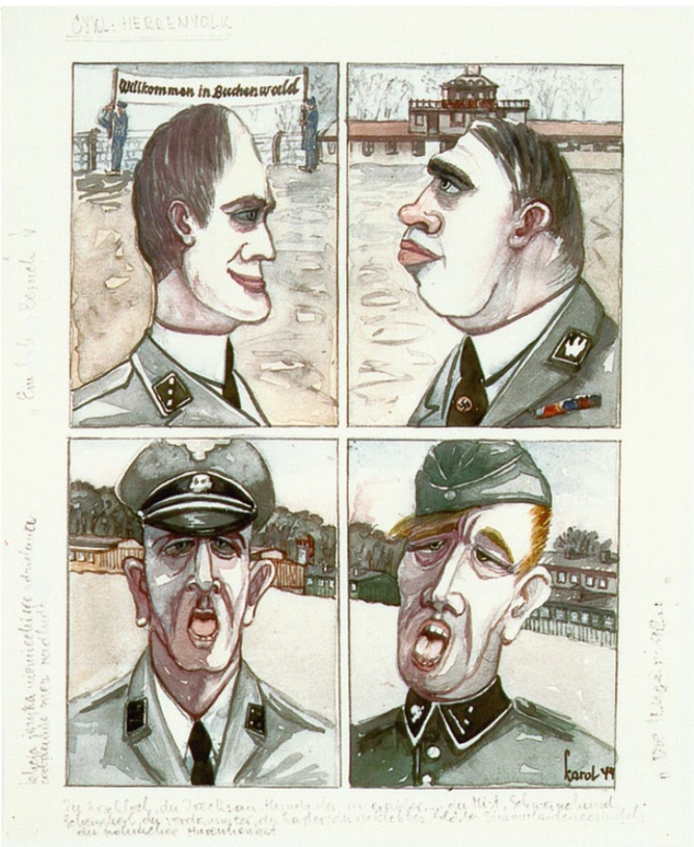 Wilkommen in Buchenwald - Karikatur
