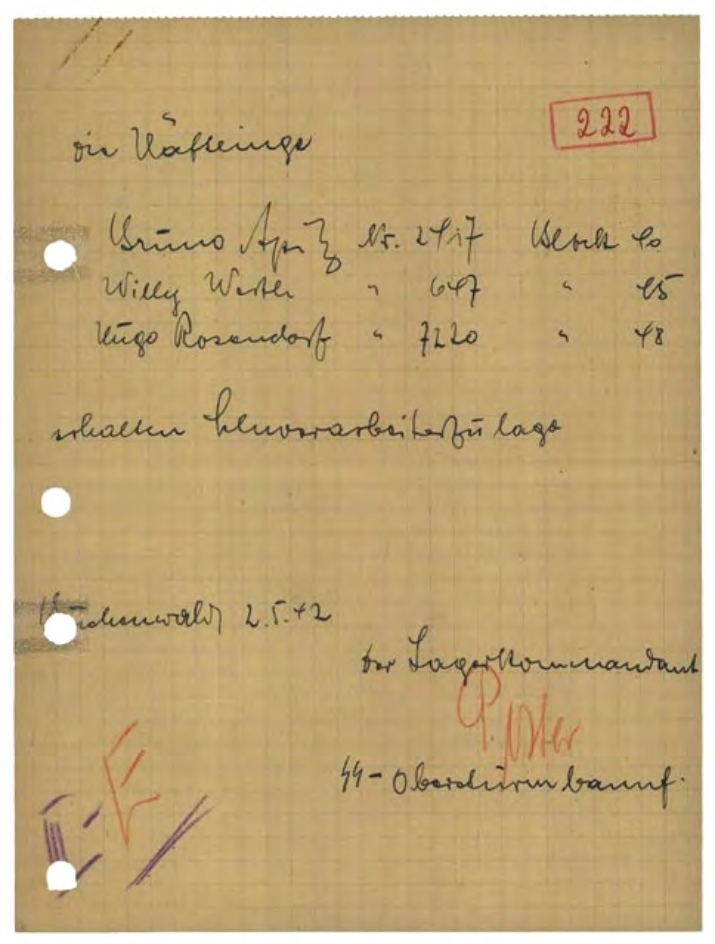 Scan der Zuweisung von Schwerarbeiterzulage