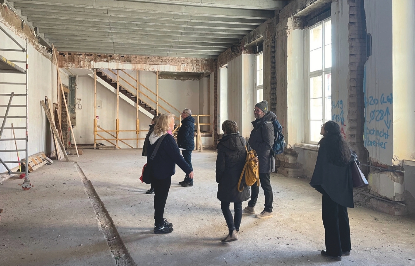 Auf der Baustelle des zukünftigen Museums
