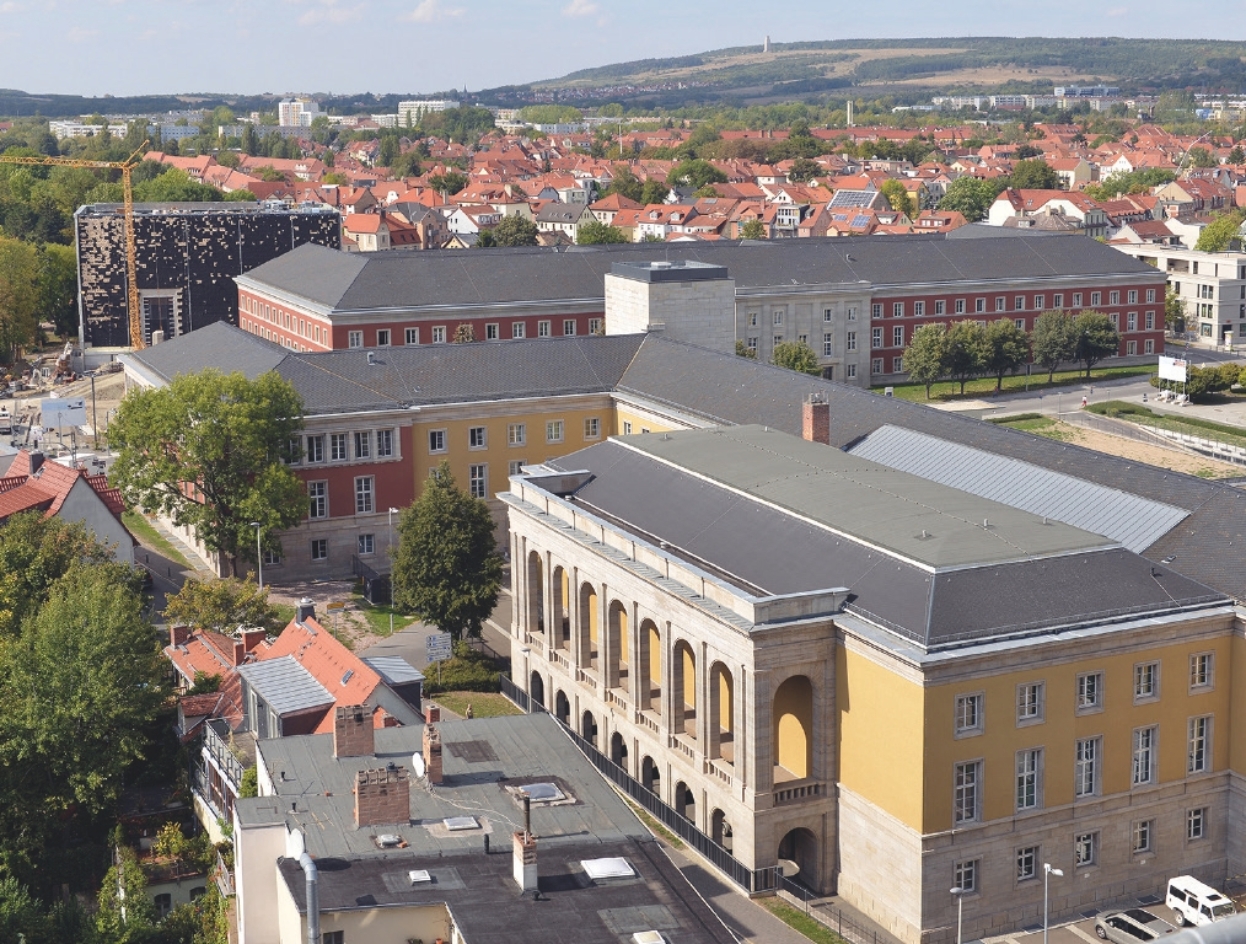 Das ehemalige Gauforum in Weimar aus der Vogelperspektive