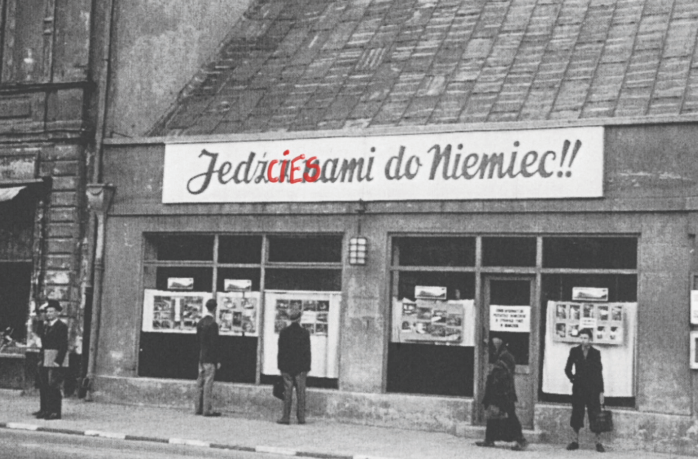 überschriebener Werbeslogan