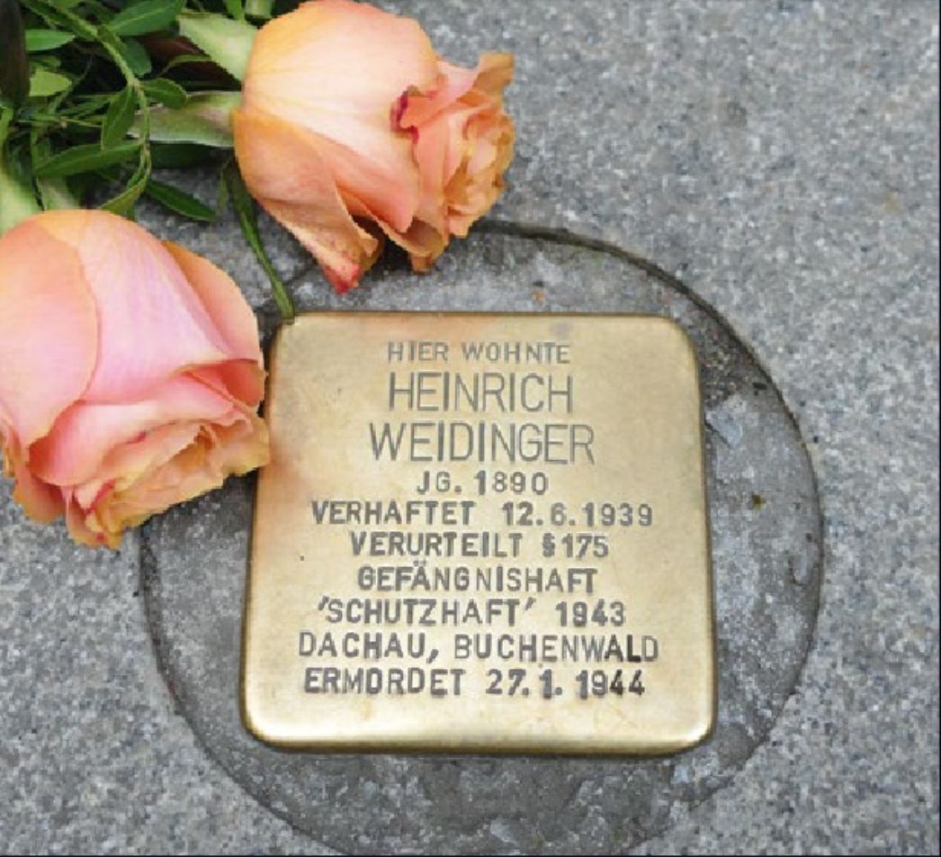 Stolperstein für Heinrich Weidiger in Jena, 9. November 2022