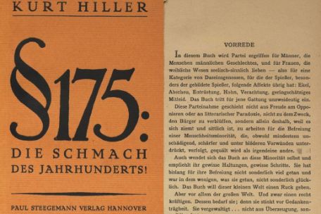 Streitschrift von Kurt Hiller, 1922
