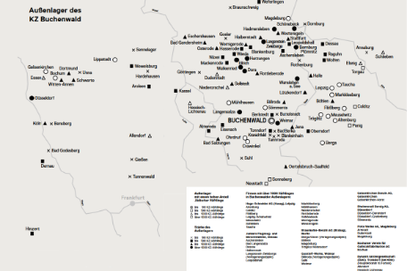 Das Netz der Außenlager des KZ Buchenwald