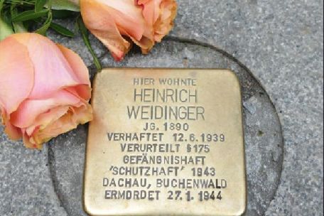 Stolperstein für Heinrich Weidiger in Jena, 9. November 2022