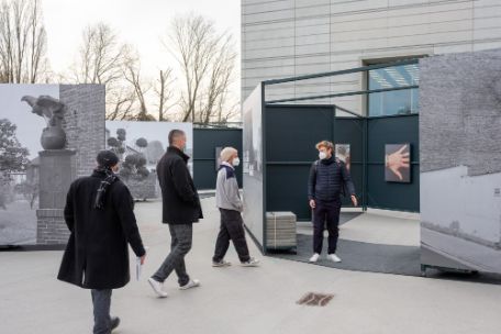 Ausstellungsansicht mit Workshop